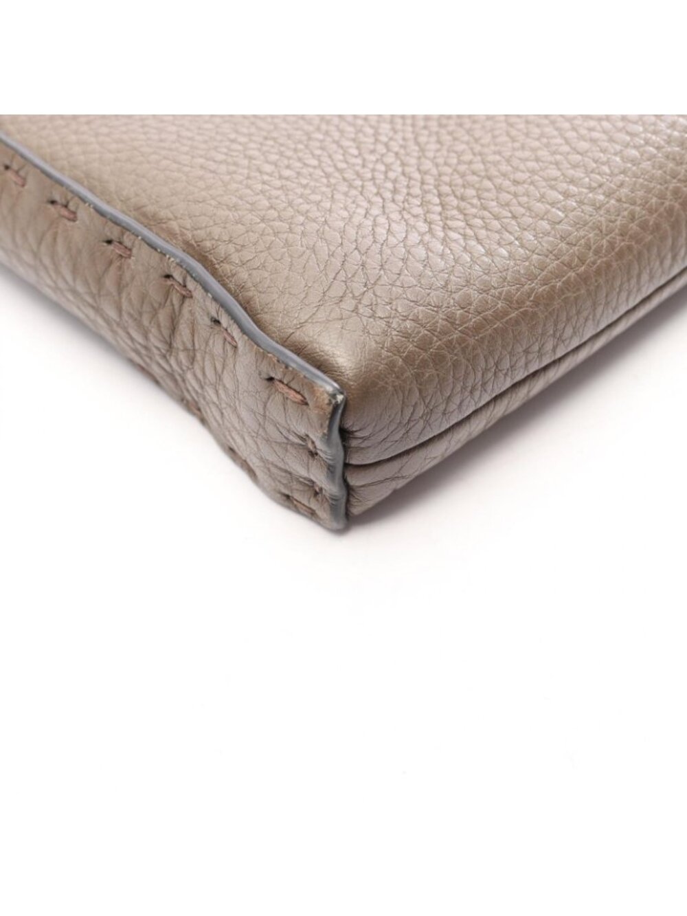 Fendi Shoulder Bag Selleria Gray Leather - Picture 6 of 8